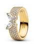 Pandora Sparkling Butterfly Bold Gold-Plated Ring Size 7.5