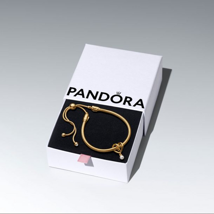 Pandora Golden Heart Bracelet Gift Set