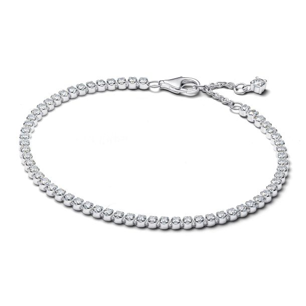 Pandora Sparkling Tennis Bracelet Size 18