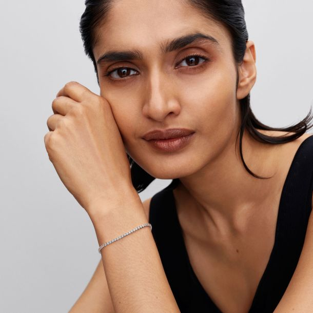 Pandora Sparkling Tennis Bracelet Size 18