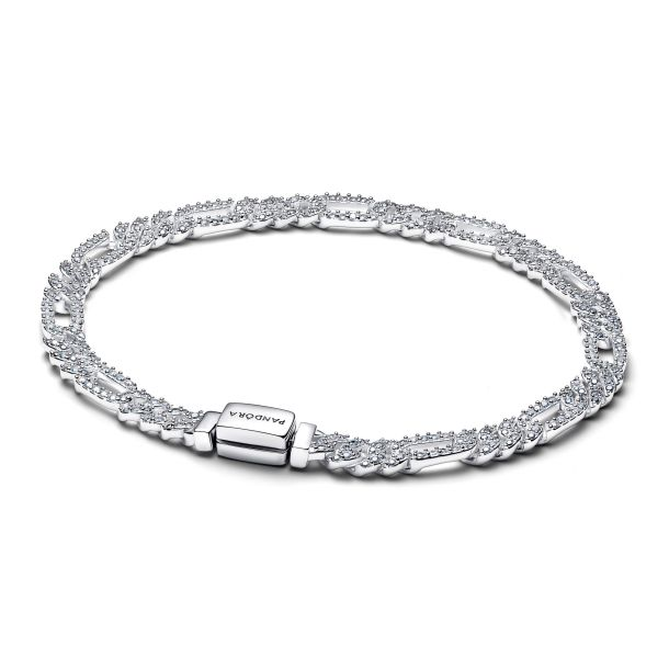 Pandora Timeless Oval Cuban Chain Bracelet Size 16
