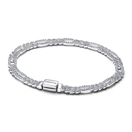 Pandora Timeless Oval Cuban Chain Bracelet Size 18