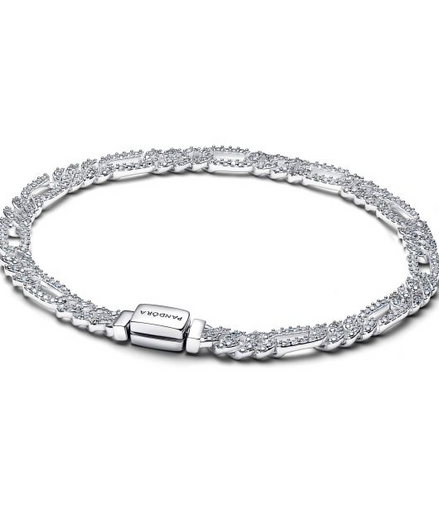 Pandora Timeless Oval Cuban Chain Bracelet Size 18