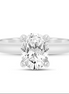 14K White Gold 0.05 CTW Diamond Oval Shaped Semi-Mount Engagement Ring