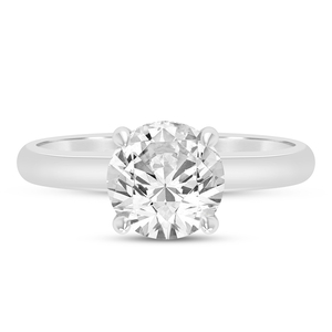 14K White Gold 0.05 CTW Diamond Round Shaped Semi-Mount Engagement Ring