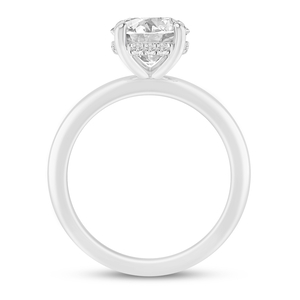 14K White Gold 0.05 CTW Diamond Round Shaped Semi-Mount Engagement Ring