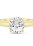 14K Yellow Gold 0.05 CTW Diamond Round Shaped Semi-Mount Engagement Ring