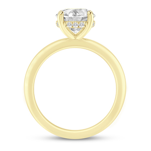 14K Yellow Gold 0.05 CTW Diamond Round Shaped Semi-Mount Engagement Ring