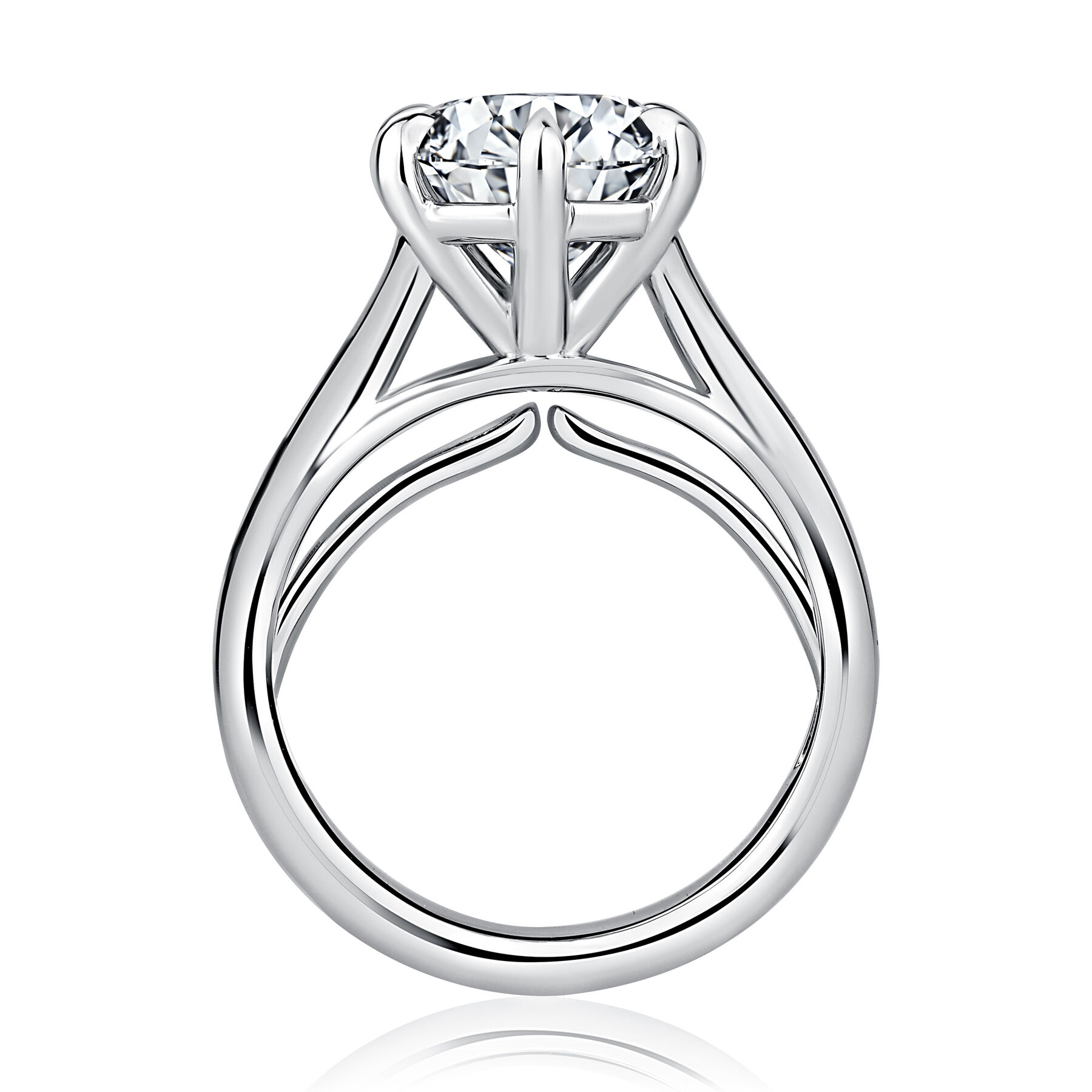 A.JAFFE 14k White Gold 3.00 CTW Round Diamond Semi-Mount Engagement Ring