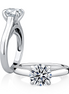 A.JAFFE 14k White Gold 2.50 CTW Round Semi-Mount Diamond Engagement Ring