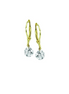 14K Yellow Gold Lab Grown 1 CT Diamond Drop Hoop Earrings