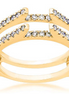 14K Yellow Gold Solitaire Diamond Enhancer Wedding Band Insert