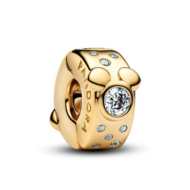 Pandora Disney Mickey & Minnie Mouse Gold-Plated Clip Charm
