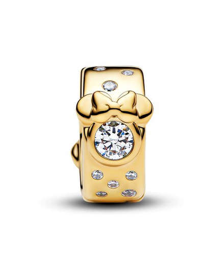 Pandora Disney Mickey & Minnie Mouse Gold-Plated Clip Charm