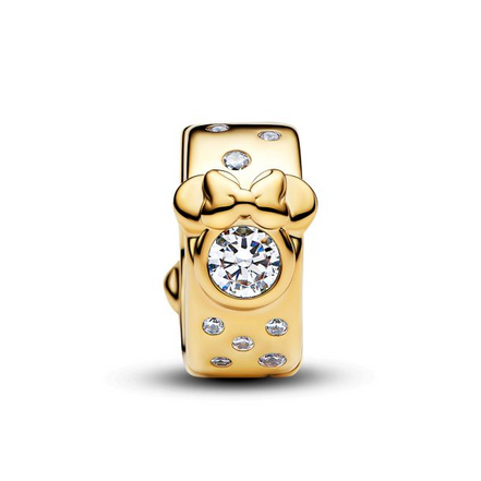 Pandora Disney Mickey & Minnie Mouse Gold-Plated Clip Charm