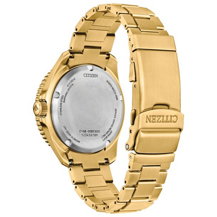 Citizen Men's Promaster Dive Gold-Plated Eco-Drive Green Dial Bracelet Watch