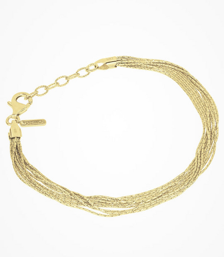 Desmos 18K Gold plated Spark Mutli-Stand Bracelet 7.25"