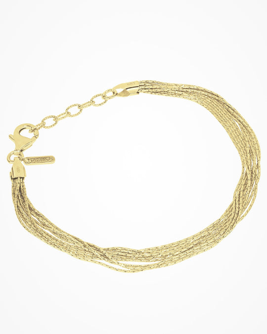 Desmos 18K Gold plated Spark Mutli-Stand Bracelet 7.25"
