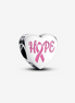 Pandora Moments Silver Pink Breast Cancer Ribbon Hope Heart Charm