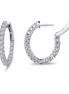 Lafonn Simulated Diamond 16 MM x 20 MM Oval Inside/Out Hoop Earrings
