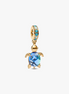 Pandora Moments 14K Gold Plated Sea Turtle Murano Glass Dangle Charm