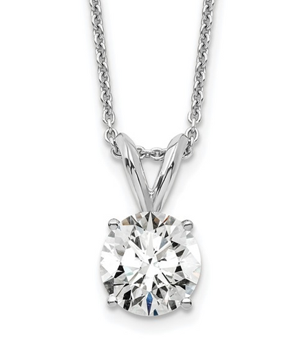 14K White Gold 0.75 CTW Lab Grown Diamond Solitaire Pendant Necklace