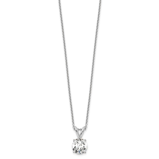 14K White Gold 0.75 CTW Lab Grown Diamond Solitaire Pendant Necklace