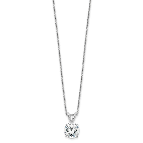 14K White Gold 1 CTW Lab Grown Diamond Solitaire Pendant Necklace