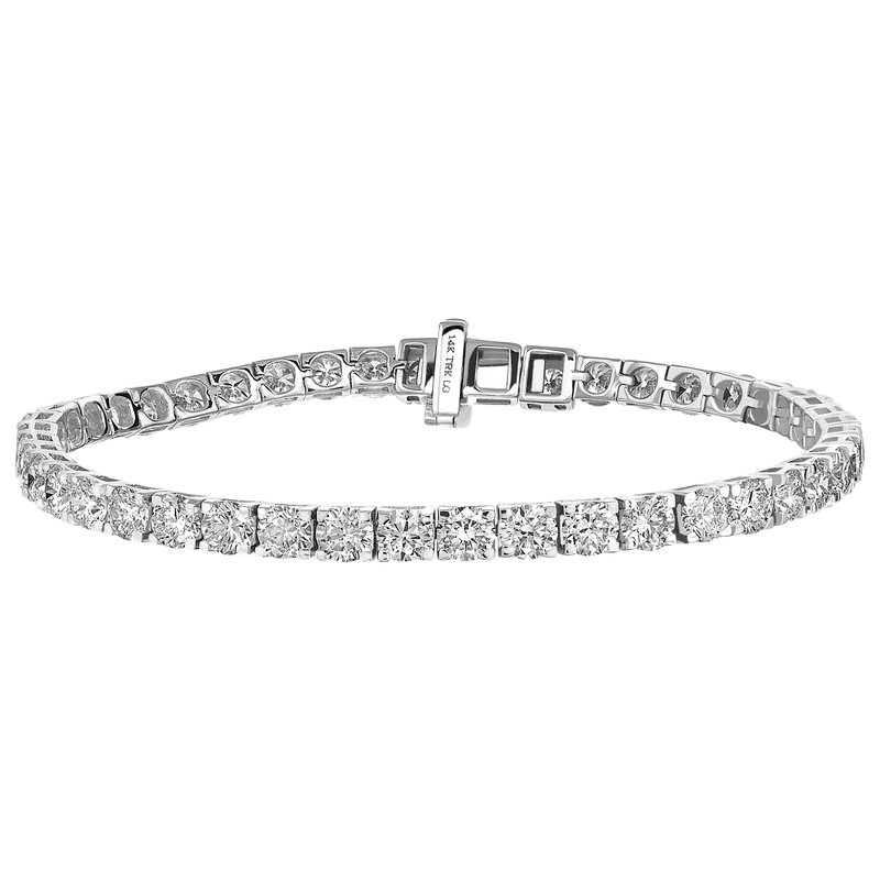 14K White Gold 5 CTW Lab Grown Diamond Tennis Bracelet