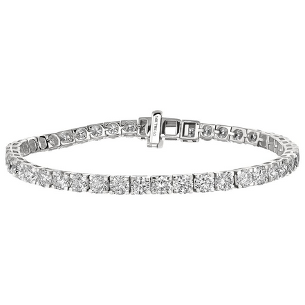 14K White Gold 5 CTW Lab Grown Diamond Tennis Bracelet