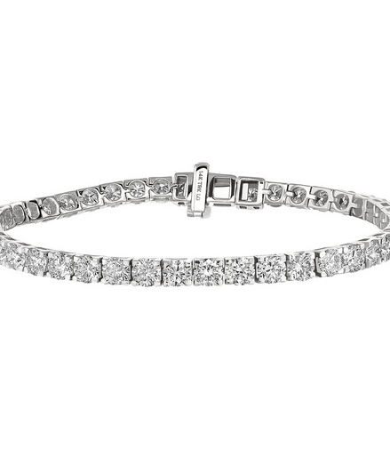 14K White Gold 5 CTW Lab Grown Diamond Tennis Bracelet