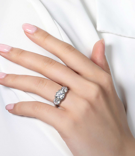 Lafonn Classic 2.99 CTW Three Stone Engagement Ring