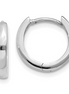 14K White Gold 1.8mm Round Hinged Hoop Earrings
