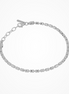 Desmos Barrel Crystal Silver Bracelet 7.50"