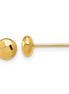 14K Yellow Gold 5.5mm Diamond Cut Puffed Round Post Earrings