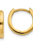 14K Yellow Gold 1.8mm Round Hinged Hoop Earrings