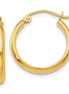 14K Yellow Gold 17mm Hoop Earrings