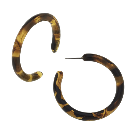 Susan Shaw Small Tortoise Shell Hoop Earrings