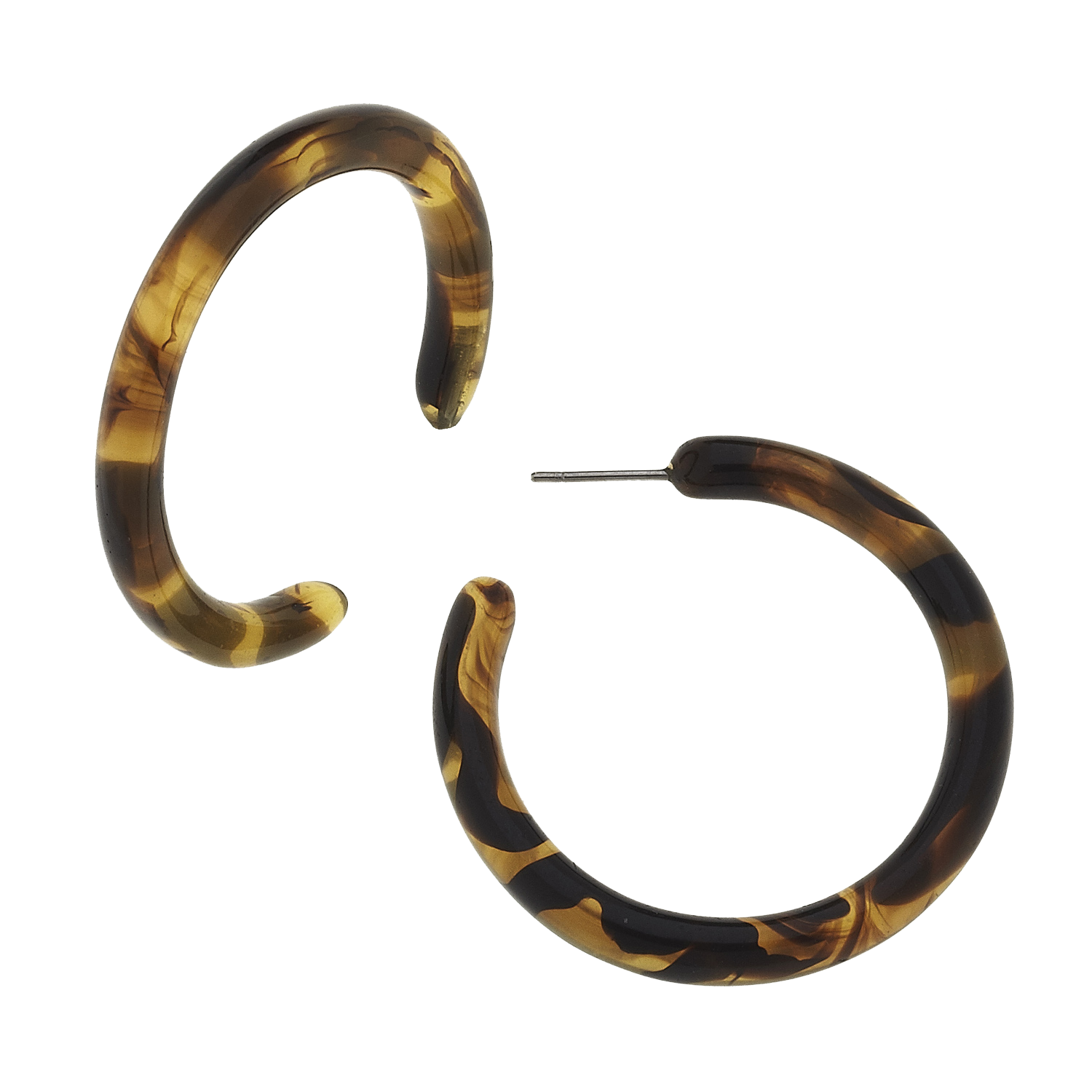 Susan Shaw Small Tortoise Shell Hoop Earrings