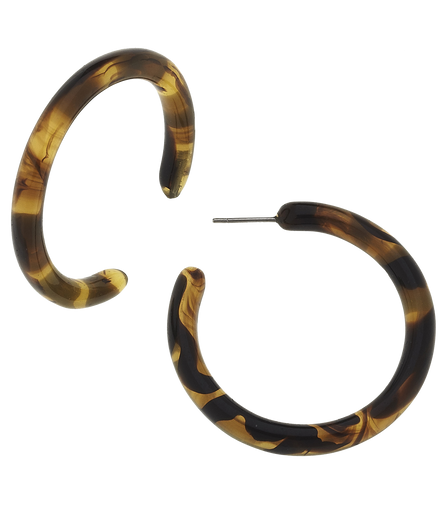 Susan Shaw Small Tortoise Shell Hoop Earrings