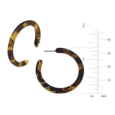 Susan Shaw Small Tortoise Shell Hoop Earrings