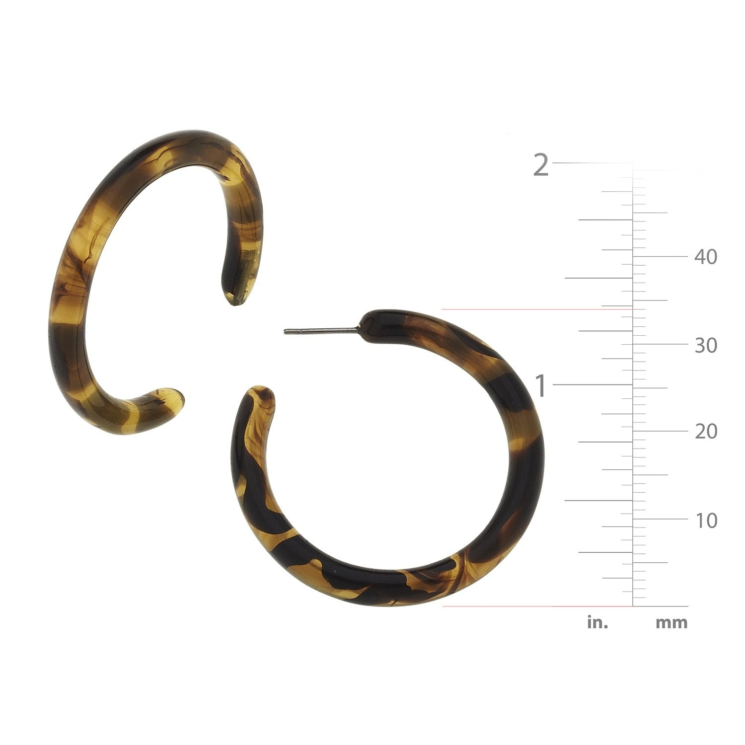 Susan Shaw Small Tortoise Shell Hoop Earrings