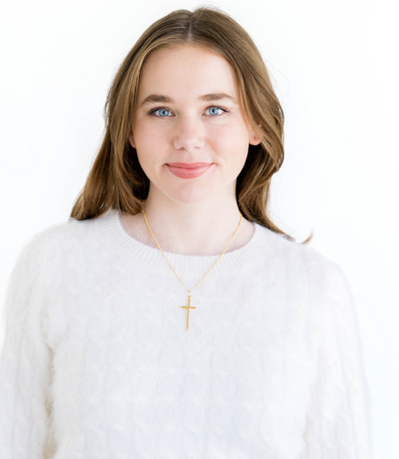 Susan Shaw Handcast Gold Long Cross Beaded Chain Necklace