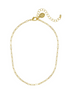 Susan Shaw 24k Yellow Gold Triple Plated Small Paperclip Chain Necklace