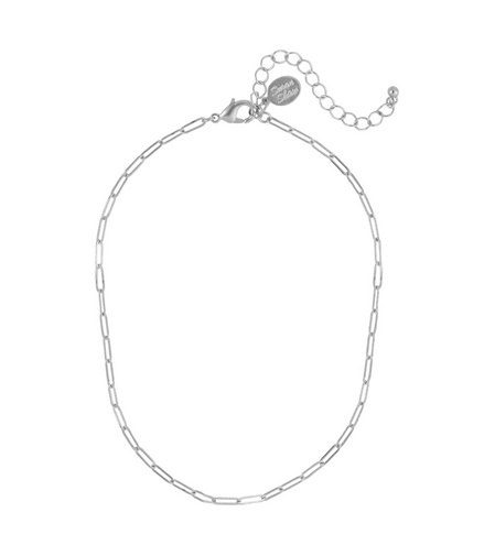 Susan Shaw Sterling Silver Small Paperclip Chain Necklace