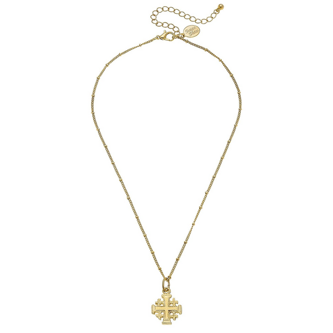 Susan Shaw Medium Jerusalem Cross Chain Necklace