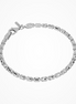 Desmos Sterling Silver Barrel Crystal 4 Bracelet 8"