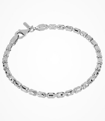 Desmos Sterling Silver Barrel Crystal 4 Bracelet 8"