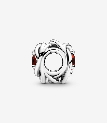 Pandora Moments January Red Eternity Circle Charm