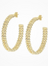 Desmos Double Row Crystal 35mm Hoop Earrings
